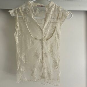 Vintage Sheer Lace Blouse